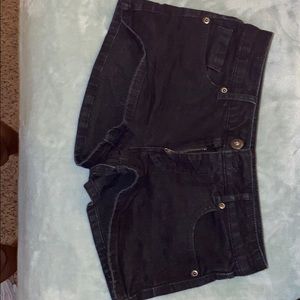 Black wash jeans shorts